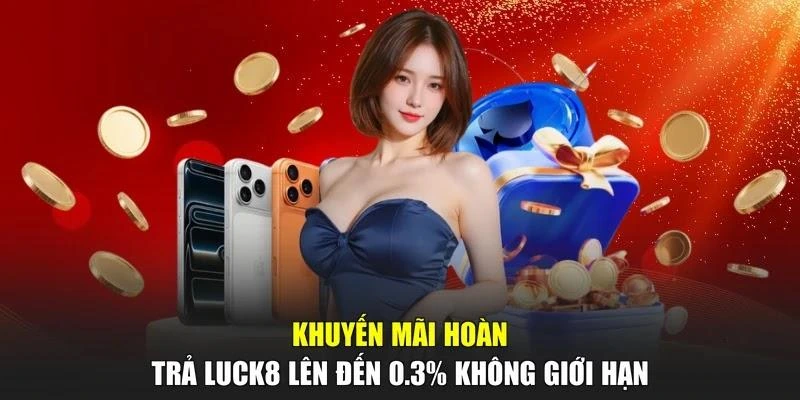Khuyến Mãi Hoàn Trả LUCK8 Lên Đến 0.3% Không Giới Hạn